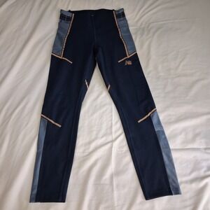 New Balance Womens Navy 7/8 Tights in Eclipse Activewear Gym Compression Size S